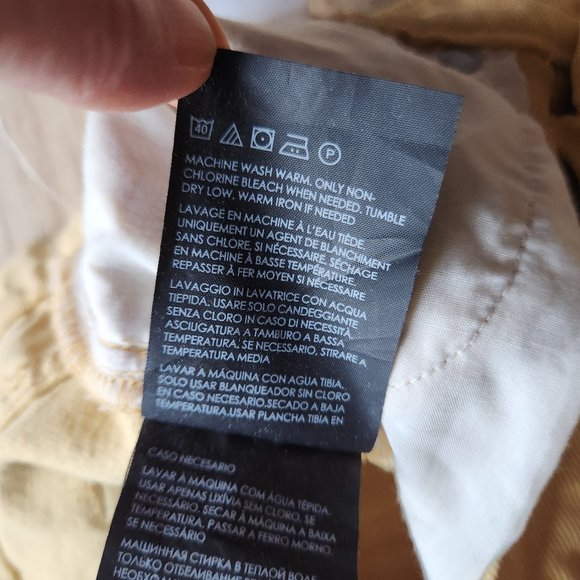 NWoT CLUB MONACO The Relaxed Slim Jeans Zip Yellow Ginger Cotton - Picture 12 of 12